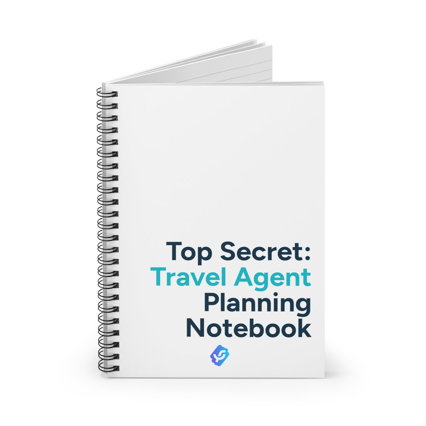 "Top Secret: Travel Agent Planning Notebook" - Spiral Notebook