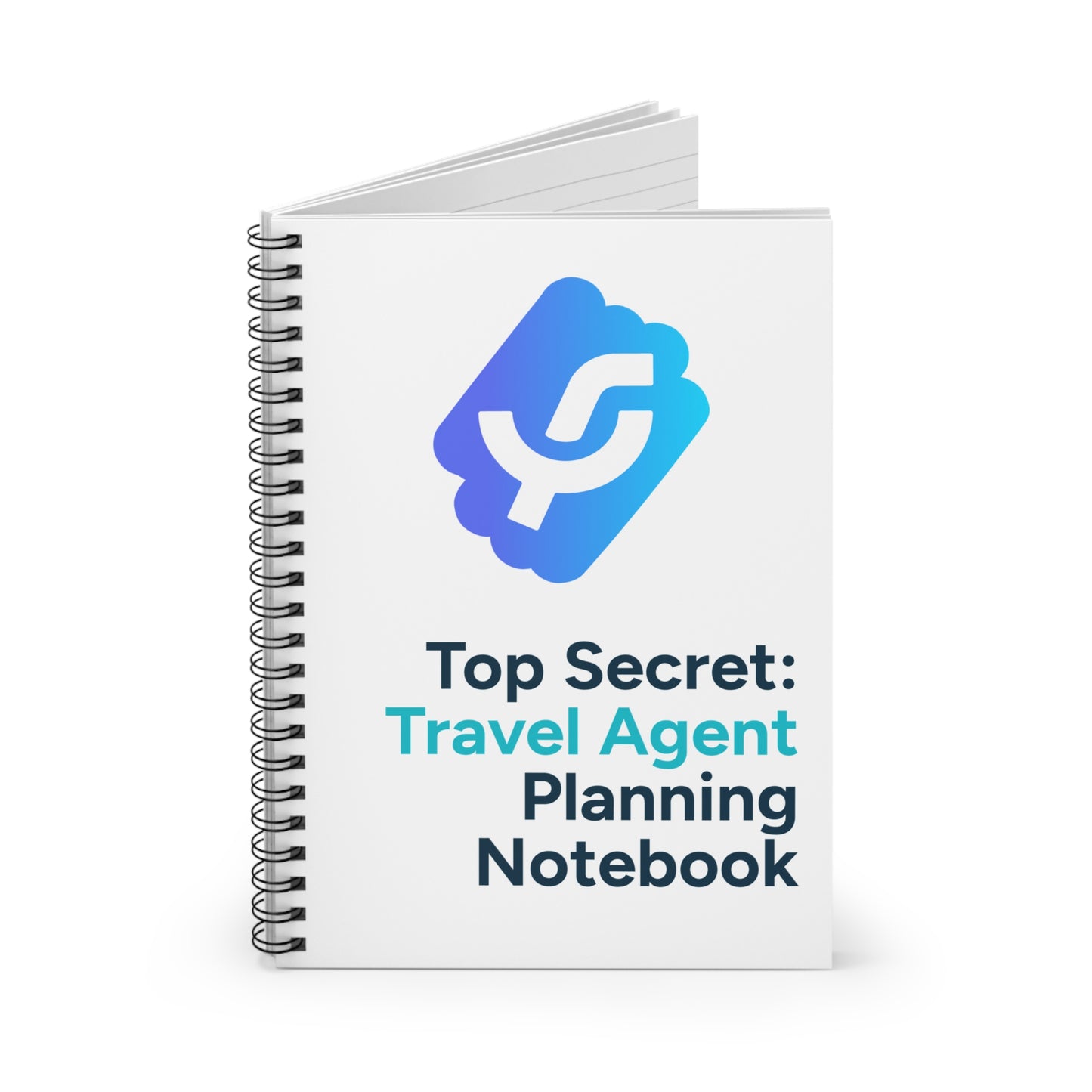 "Top Secret: Travel Agent Planning Notebook" - Spiral Notebook