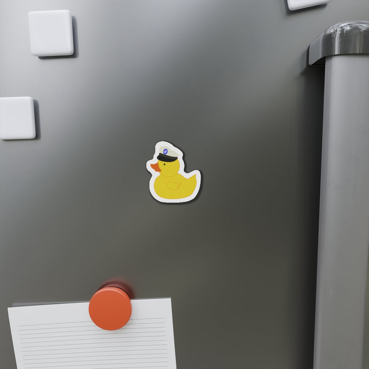Captain Rubber Duck Die-Cut Magnet