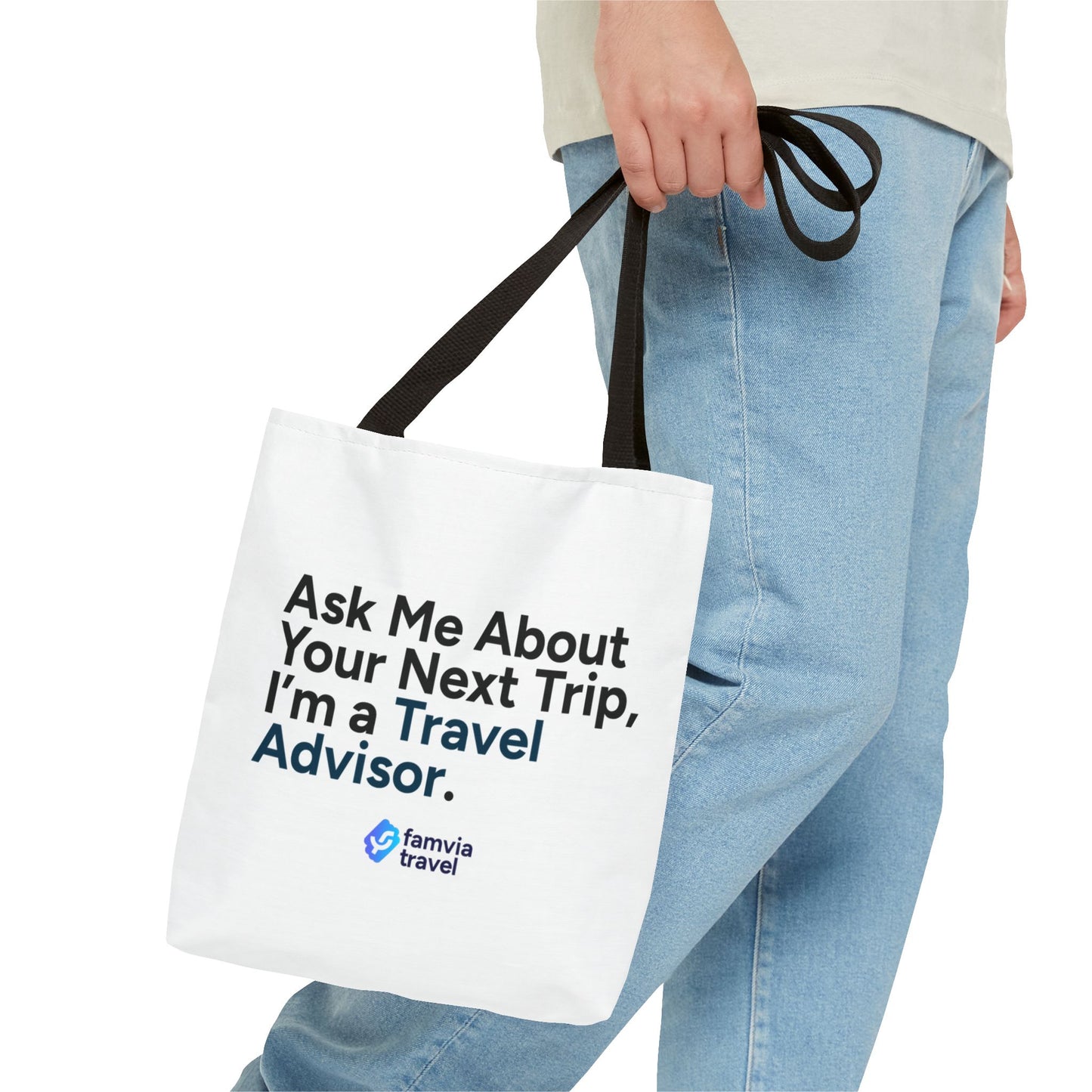 "Ask Me About Your Next Trip" - Tote Bag