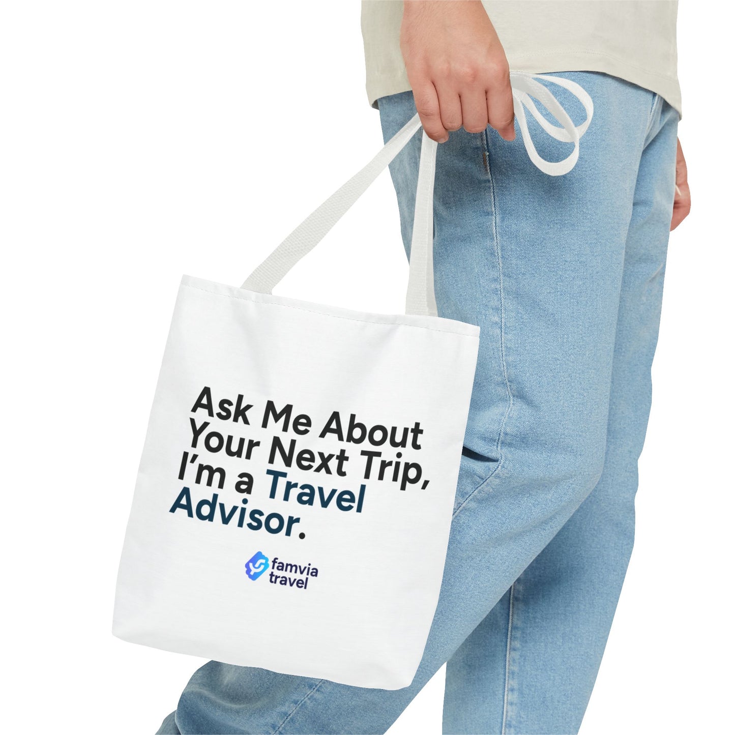 "Ask Me About Your Next Trip" - Tote Bag