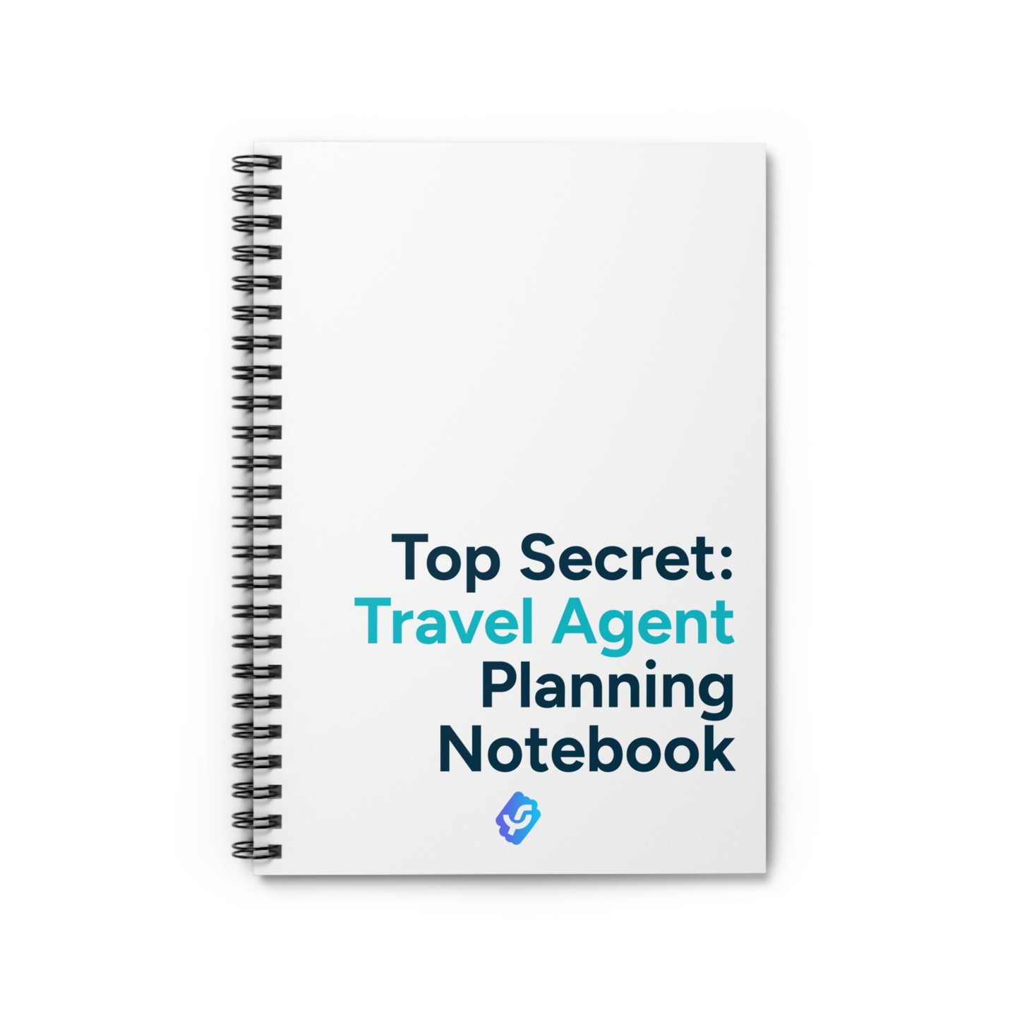 "Top Secret: Travel Agent Planning Notebook" - Spiral Notebook