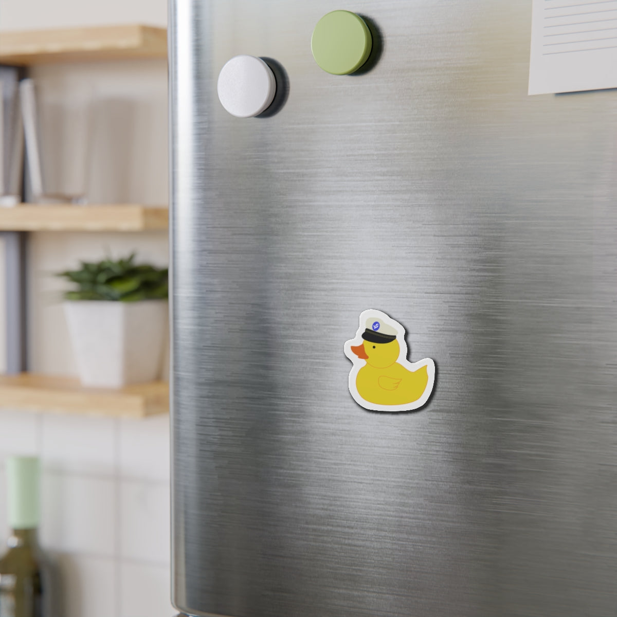 Captain Rubber Duck Die-Cut Magnet