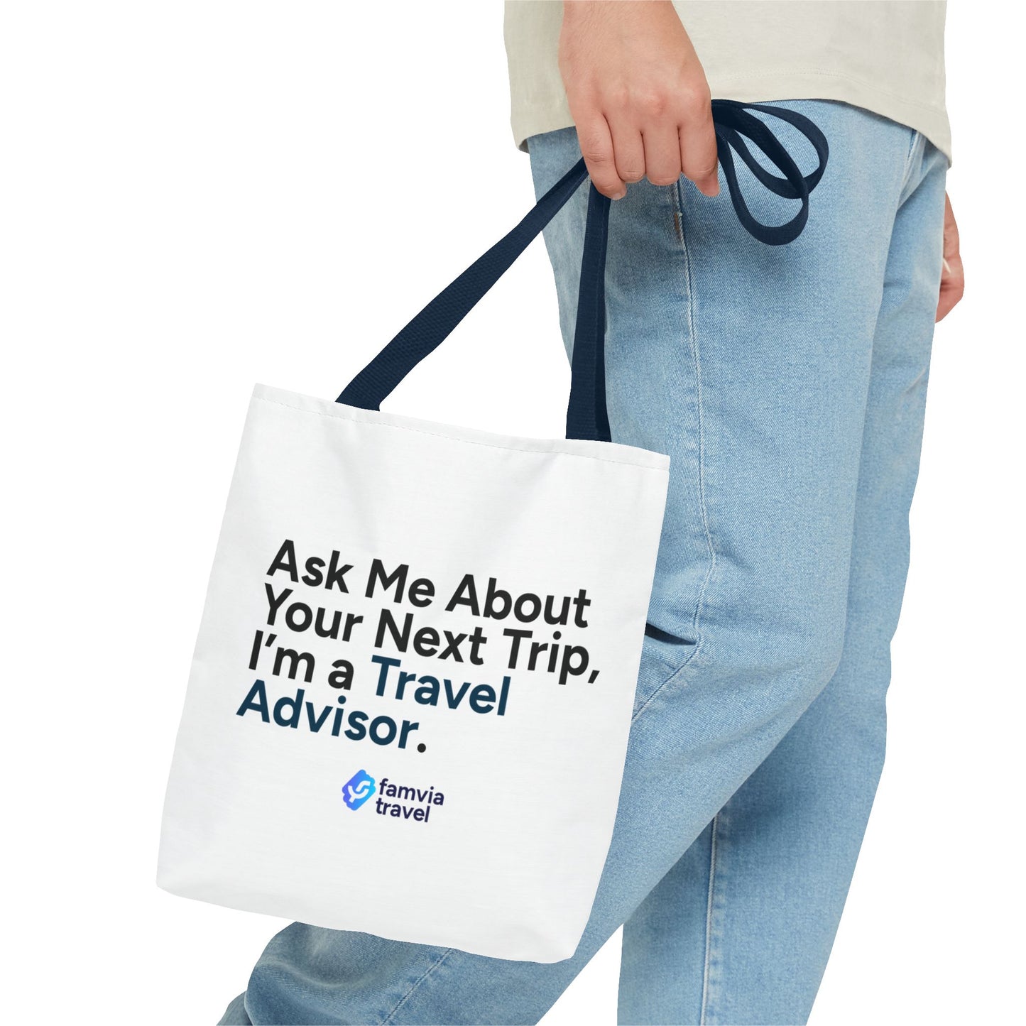 "Ask Me About Your Next Trip" - Tote Bag