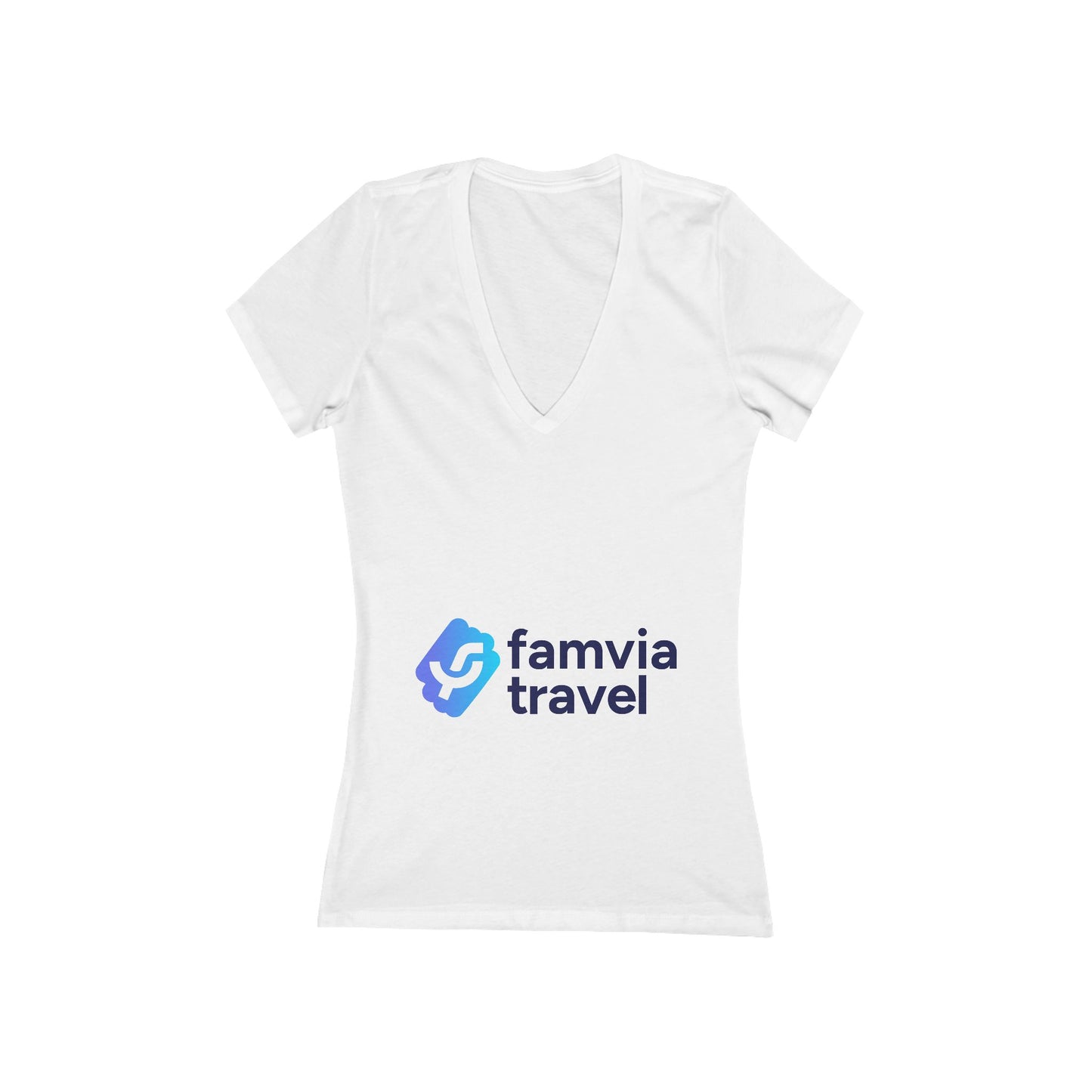 Women's Jersey Short Sleeve Deep V-Neck Tee