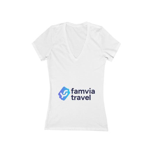 Women's Jersey Short Sleeve Deep V-Neck Tee
