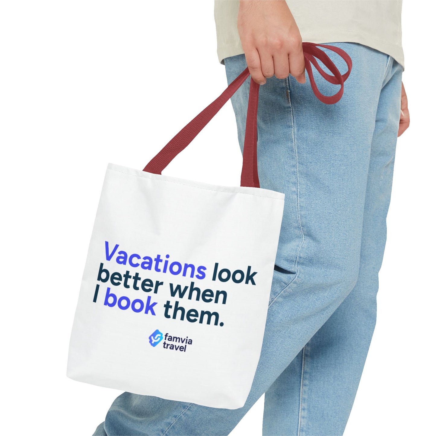 "Vacations Look Better When I Book Them" - Tote Bag