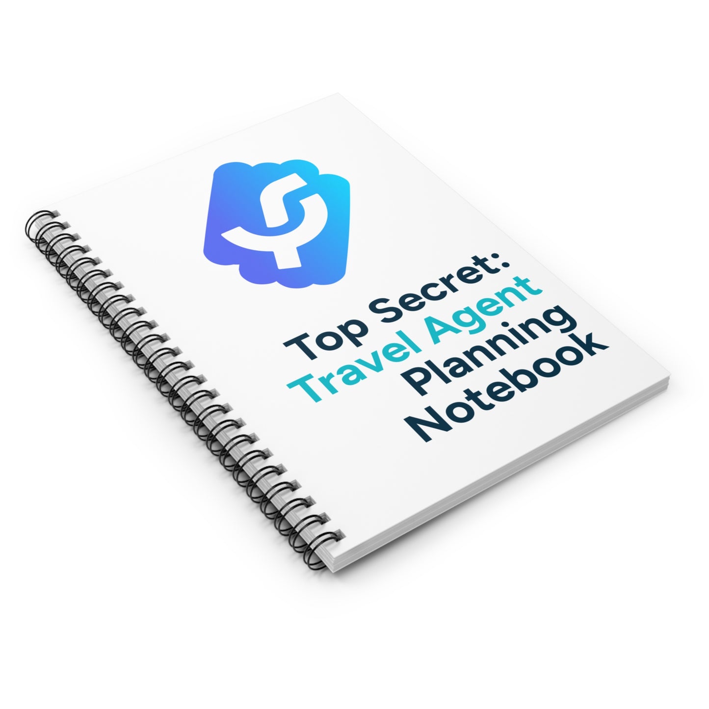 "Top Secret: Travel Agent Planning Notebook" - Spiral Notebook