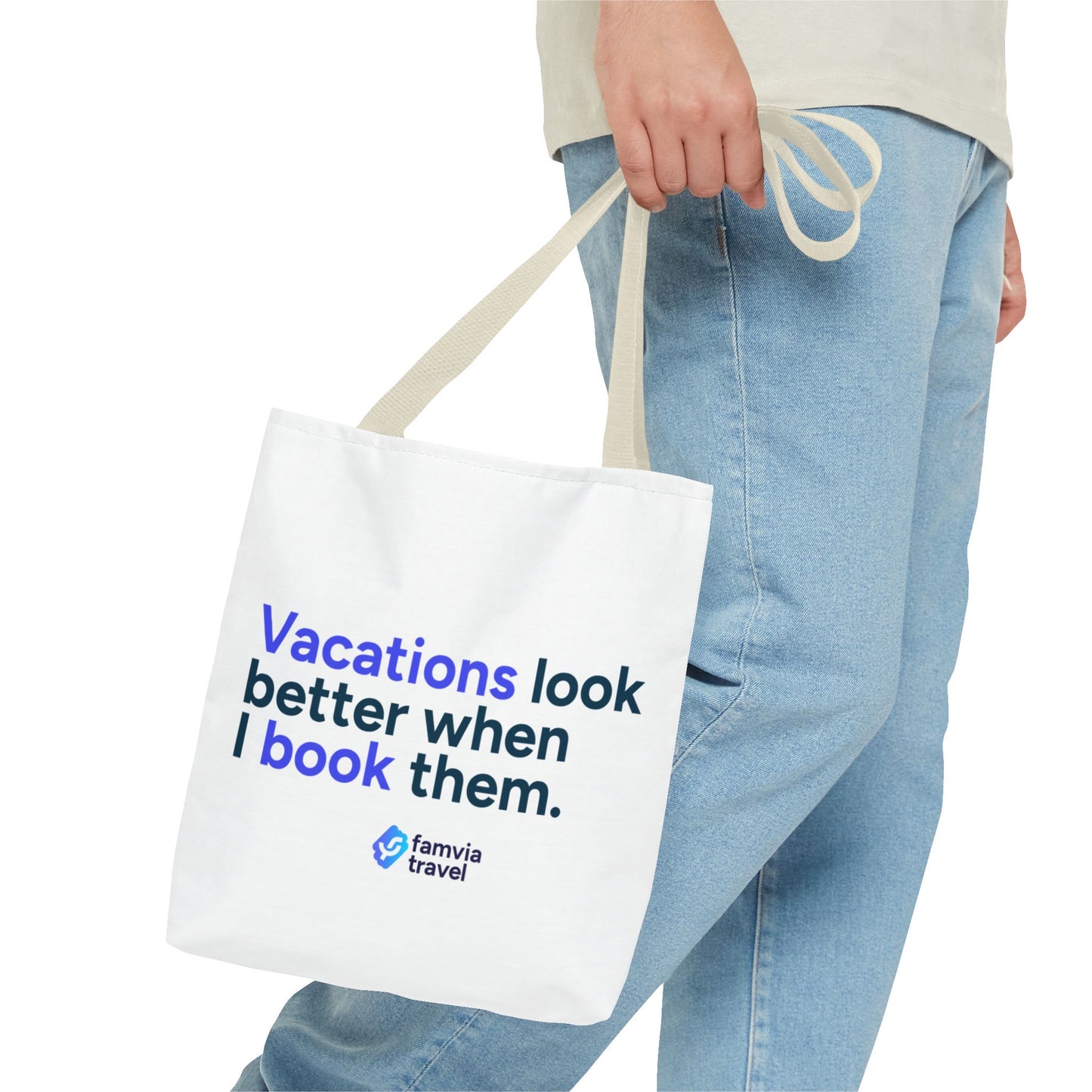 "Vacations Look Better When I Book Them" - Tote Bag