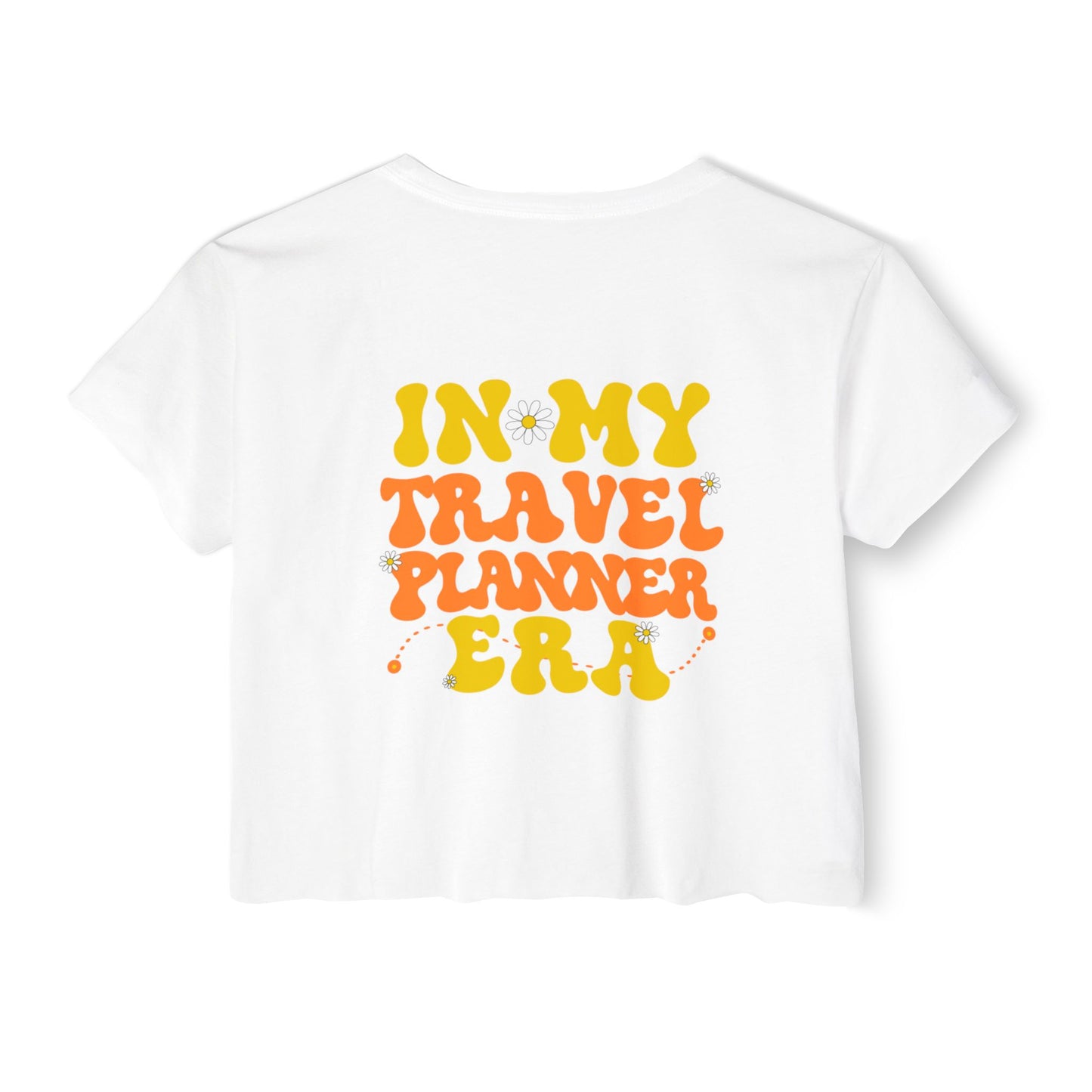 Festival Crop Top — “In My Travel Planner Era” Retro Floral Travel Crop