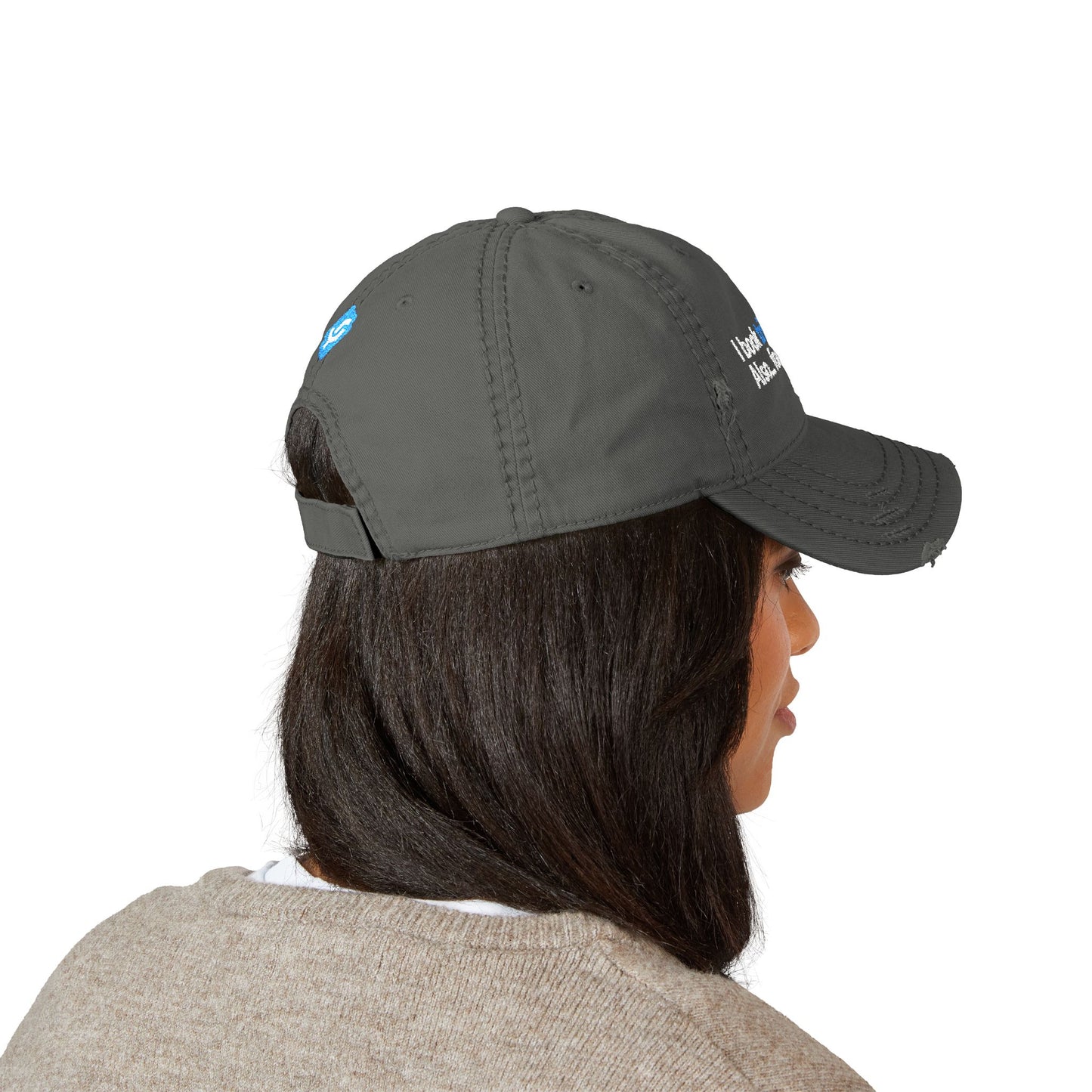 "I book trips for fun also... for work" Distressed Dad Hat