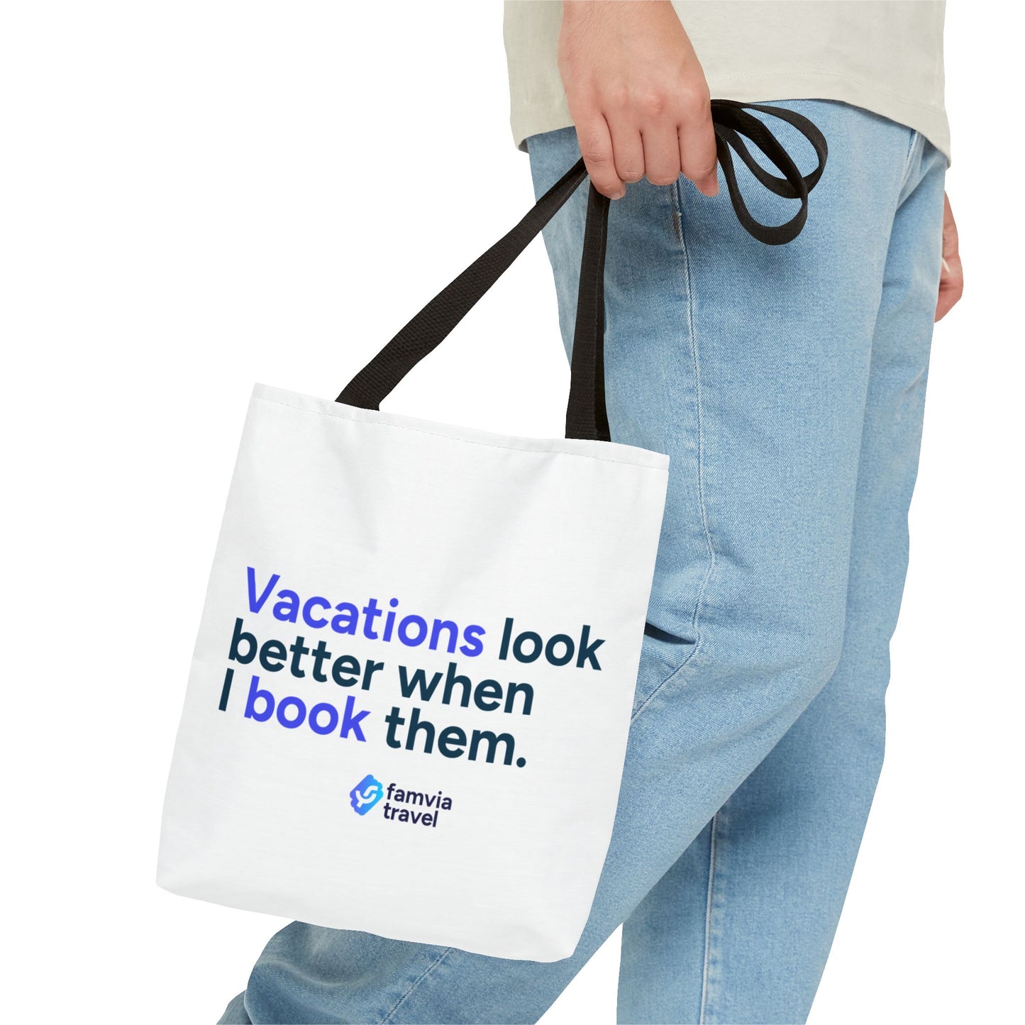 "Vacations Look Better When I Book Them" - Tote Bag
