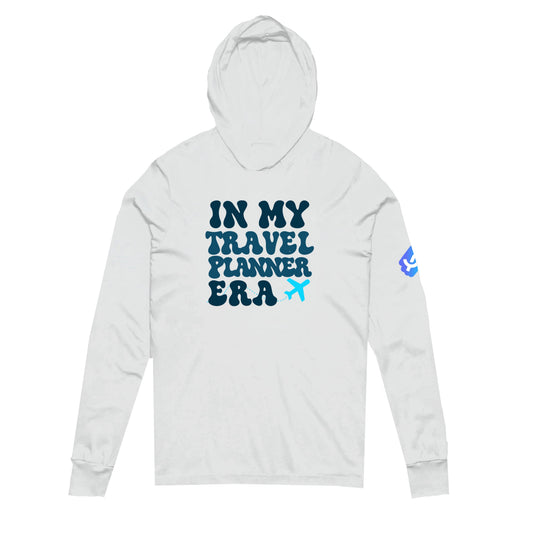 "In My Travel Planner Era" Hooded Long Sleeve